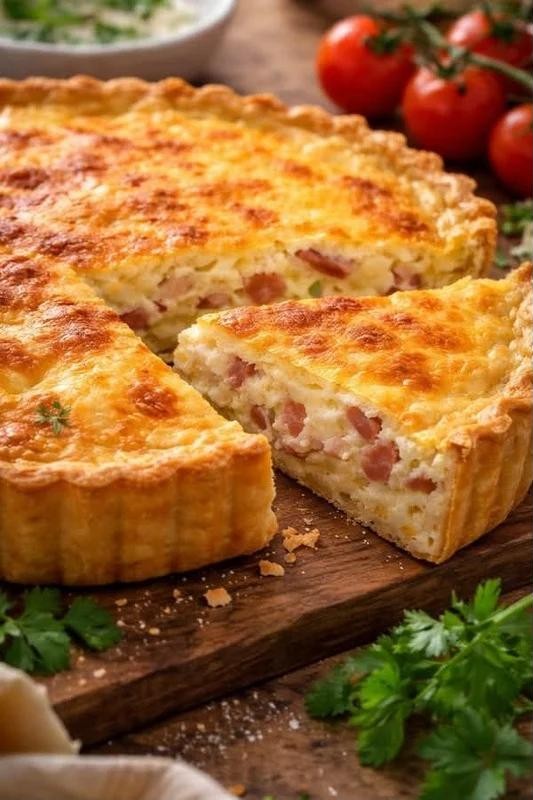 Quiche de jamón y queso